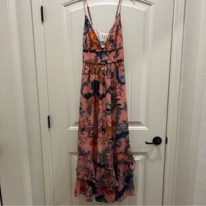The Jetset Diaries TJD Floral Pink Maxi Dress XS #beach #miami #vacation